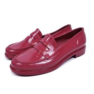 Hunter Women's Original Rubber Loafers Rose Gloss Size 7.5
